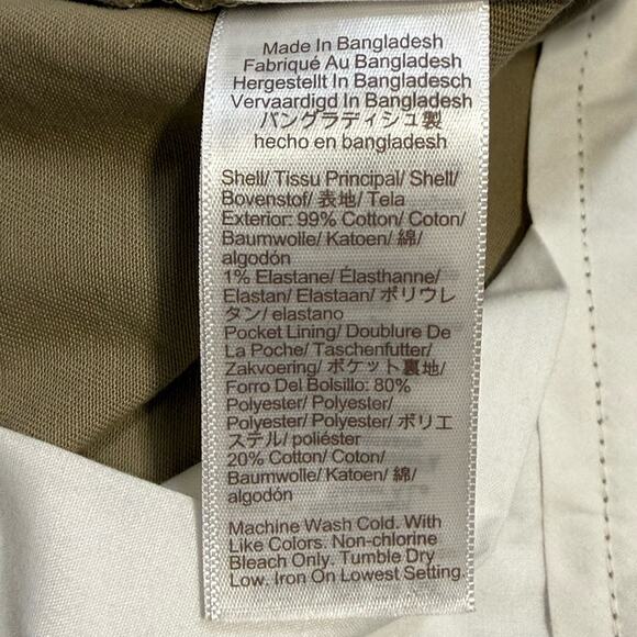 J.Crew Factory 9” Inseam Chino Shorts Men’s 36 Khaki Flat Front NEW with Tag - Picture 5 of 6